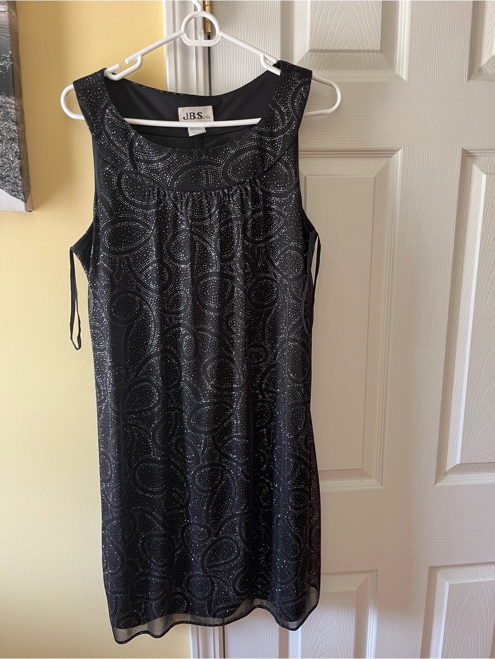 J.B.S. Black Sleeveless Beaded Mini Dress